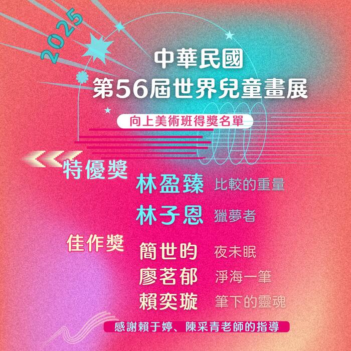 中華民國國第56屆世界兒童畫展得獎公告